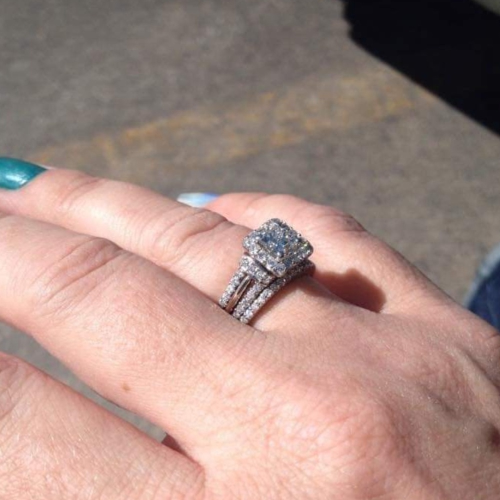 Diamond Wedding Set from Riddle's Jewelry - Picture 2 of 3